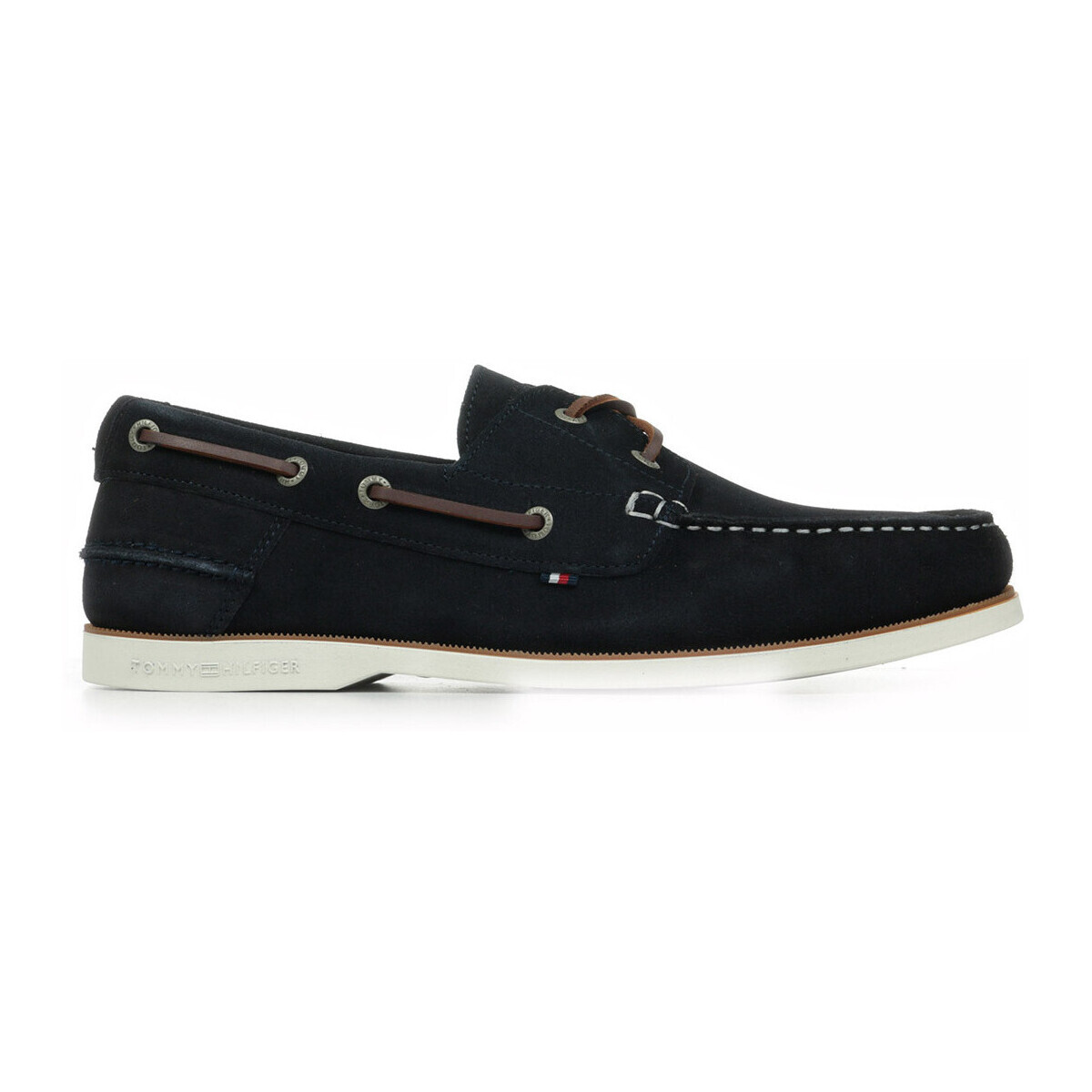 Tommy Hilfiger  Th Boat Shoe Core Suede  Modrá