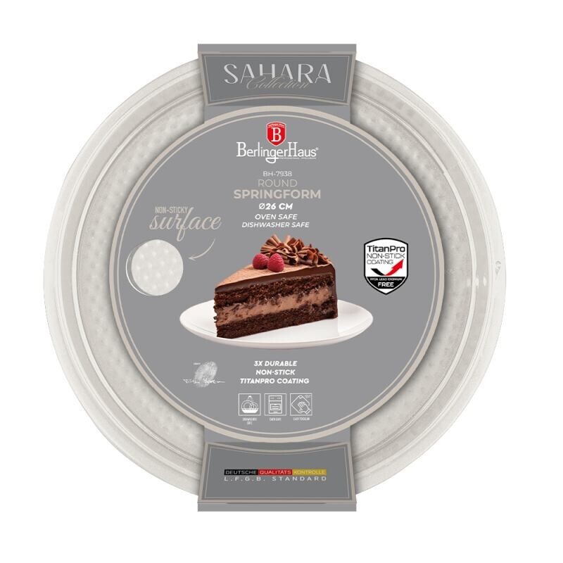 BERLINGERHAUS Forma na dort s nepřilnavým povrchem 2v1 26x6,8 Sahara Collection BH-7938