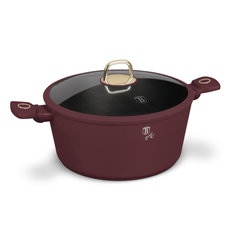 BERLINGERHAUS Kastrol s titanovým povrchem a poklicí 30 cm Leonardo Collection BH-8043