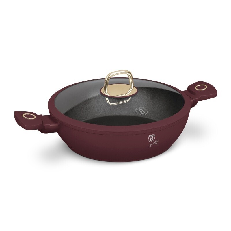 BERLINGERHAUS Kastrol s titanovým povrchem a poklicí 28 cm Leonardo Collection BH-8038