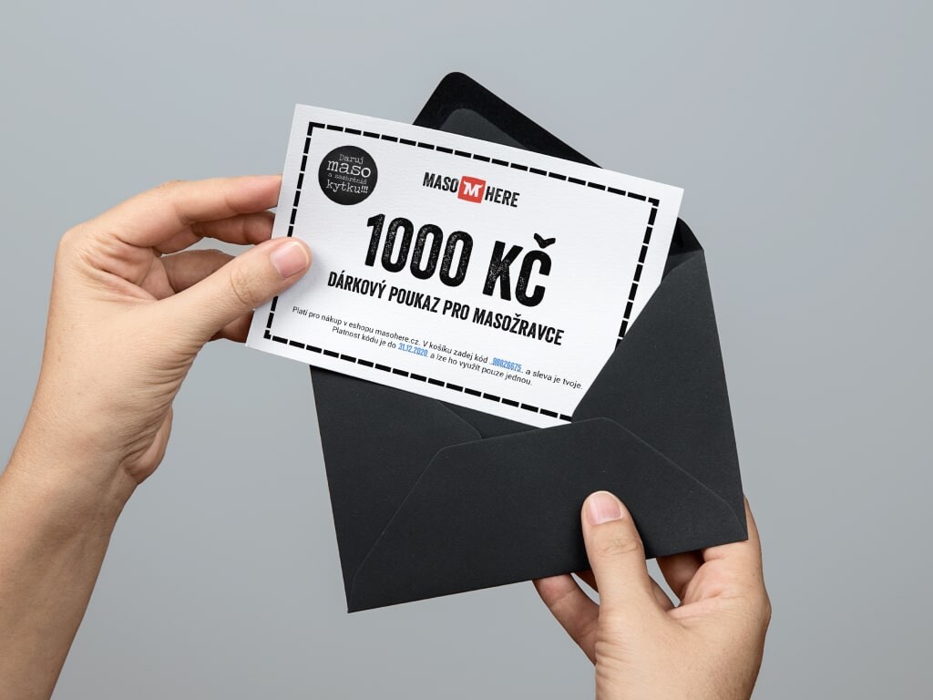 Maso Here Elektronický Dárkový kupon Hodnota: 500 Kč