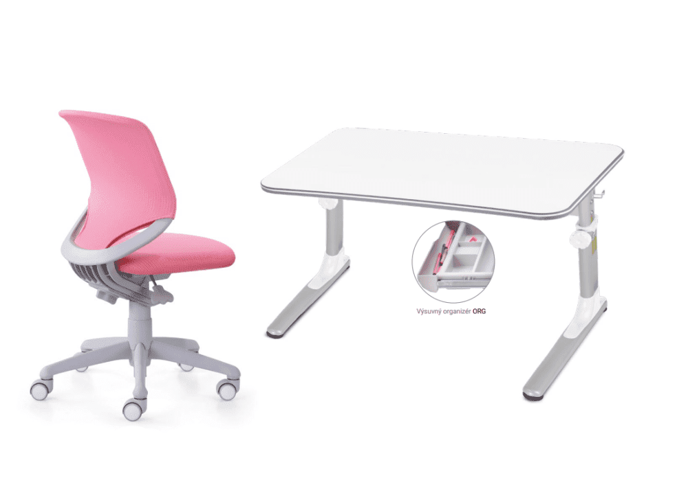 Dětský set Smarty  JUNIOR – růžový set židle + stůl