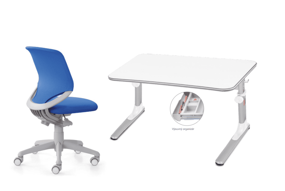 Dětský set Smarty  JUNIOR – mordý set židle + stůl