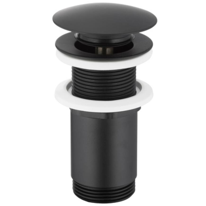 Click-clack výpusť kulatá velká černá bez přepadu