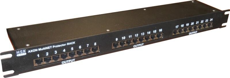 Přepěťová ochrana AXON MultiNET 24xRJ45 Rack