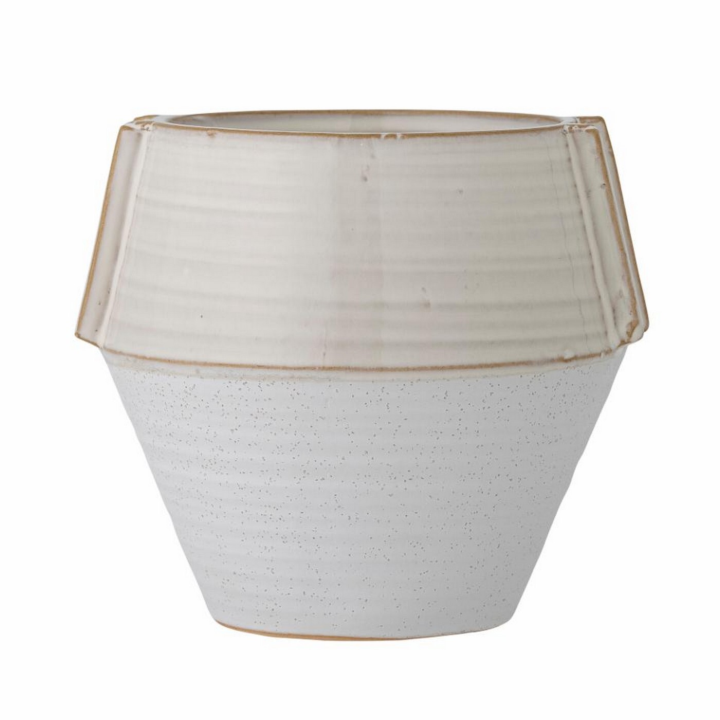 Kameninový květináč výška 15,5 cm ZAKI Bloomingville - bílý