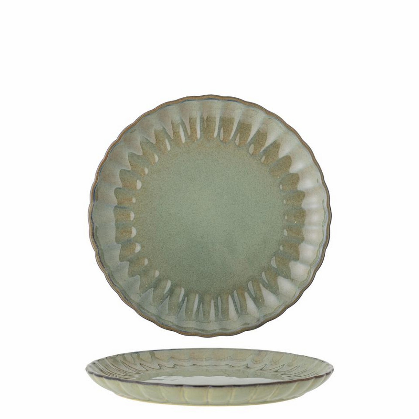 Kameninový dezertní talíř průměr 20 cm LATINA Bloomingville - světle zelený