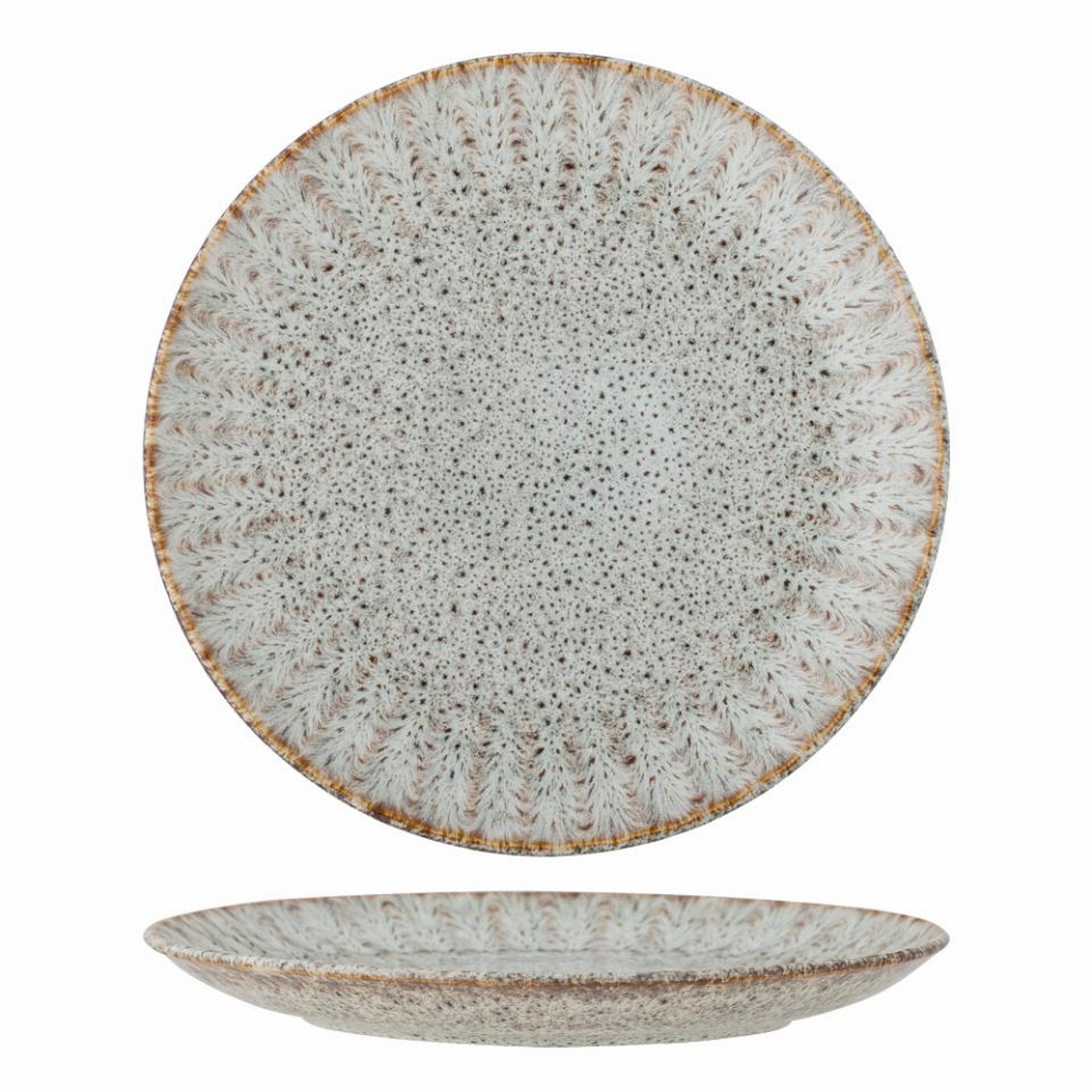 Mělký talíř z kameniny průměr 27 cm FLEUR Bloomingville - přírodní