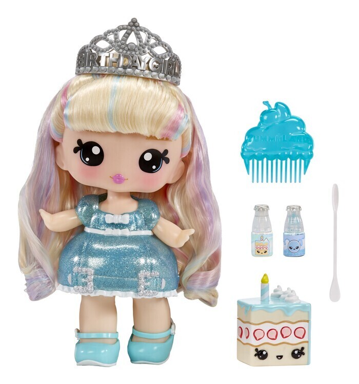 MGA Entertainment Yummiland Large Doll + Lipgloss Pet - Callie Birthday Cake