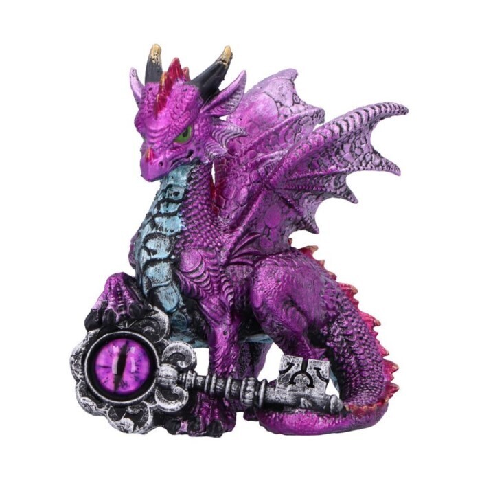 NEMESIS NOW Figurka Dragons - Keeper of the Key (Purple), 9.5 cm