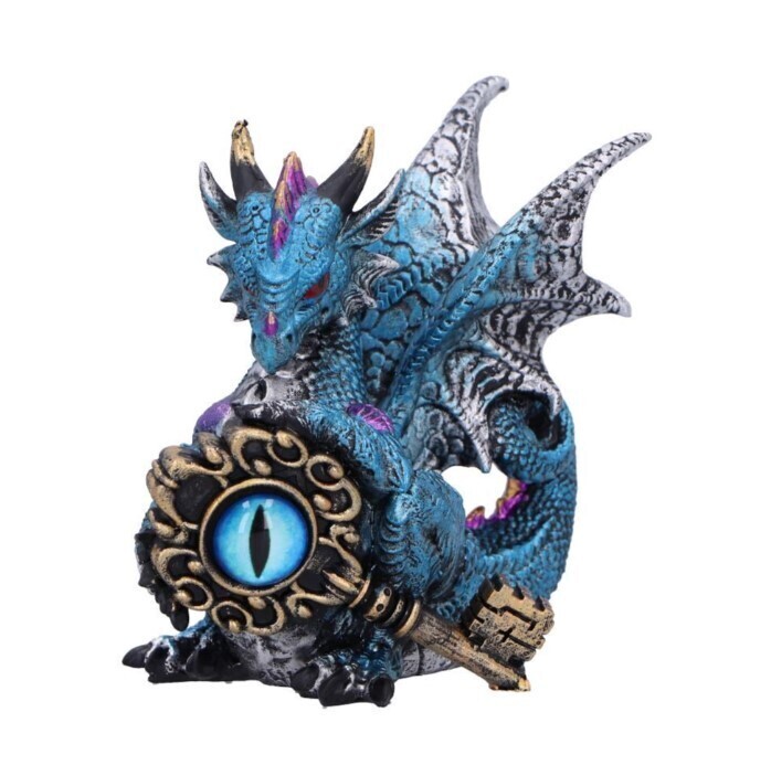 NEMESIS NOW Figurka Dragons - Keeper of the Key (Blue), 9.5 cm