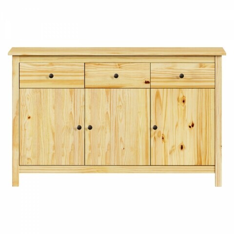 Příborník 3 dveře + 3 zásuvky TORINO kovové úchytky 8062K Idea