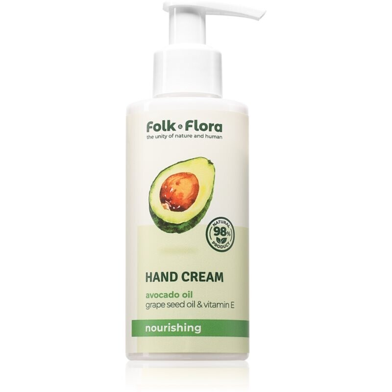 Folk & Flora Avocado Oil vyživující krém na ruce 150 ml