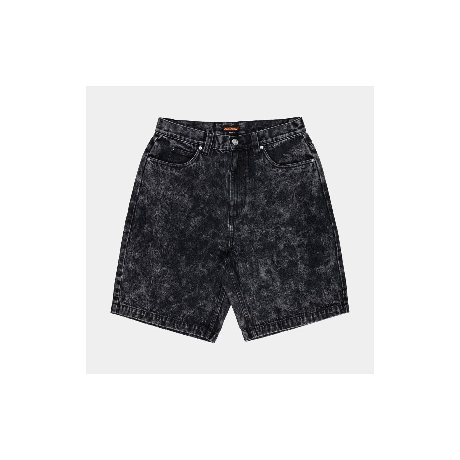 kraťasy SANTA CRUZ - Big Shorts Black Acid Wash (BLACK ACID WASH) velikost: 36