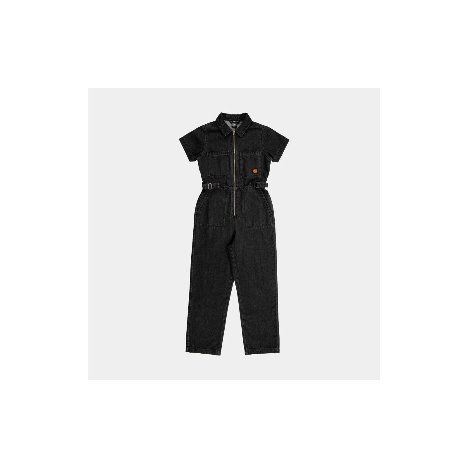 šaty SANTA CRUZ - Line Up Utility Jumpsuit Black Wash (BLACK WASH) velikost: 10