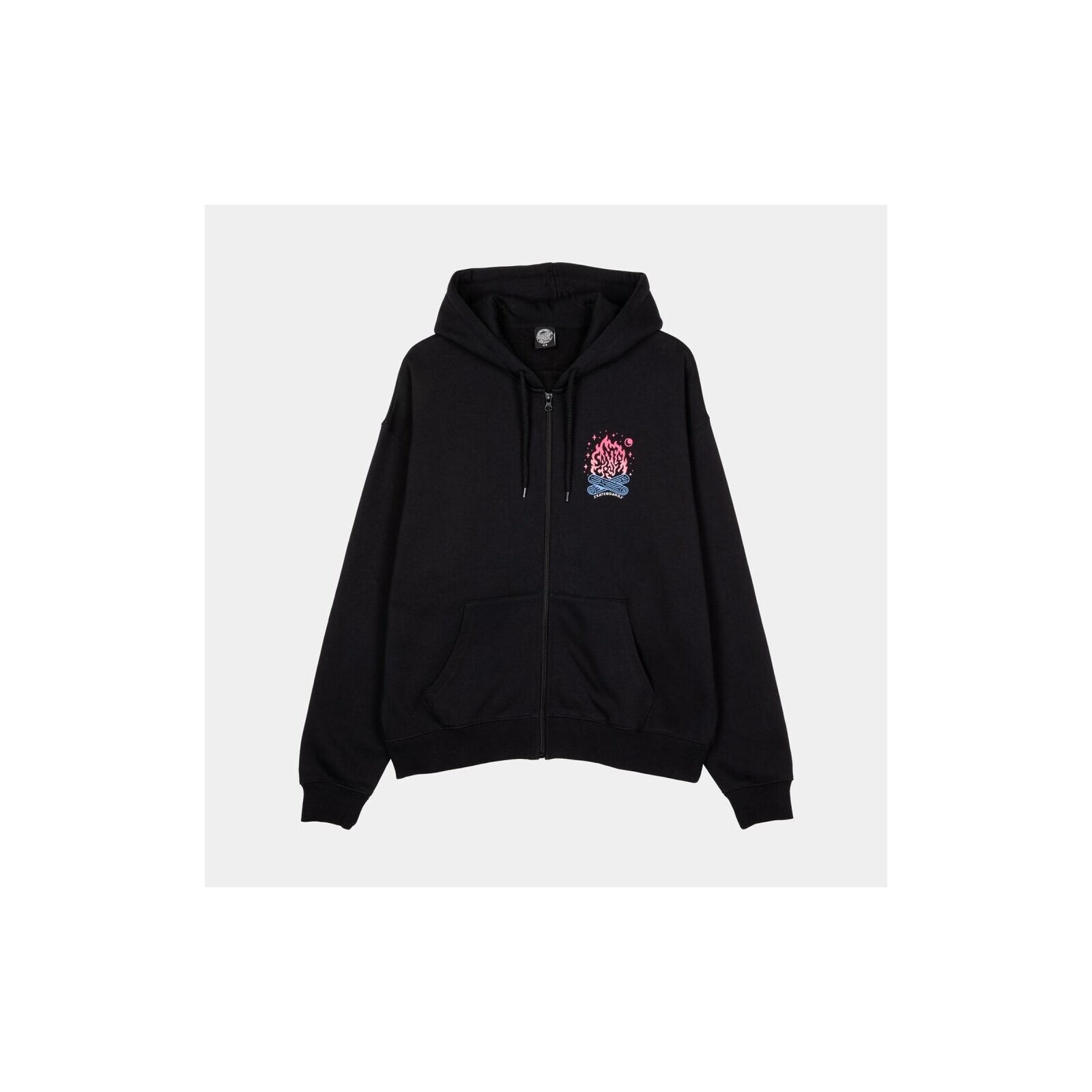 mikina SANTA CRUZ - Starry Campfire Zip Hood Black (BLACK)