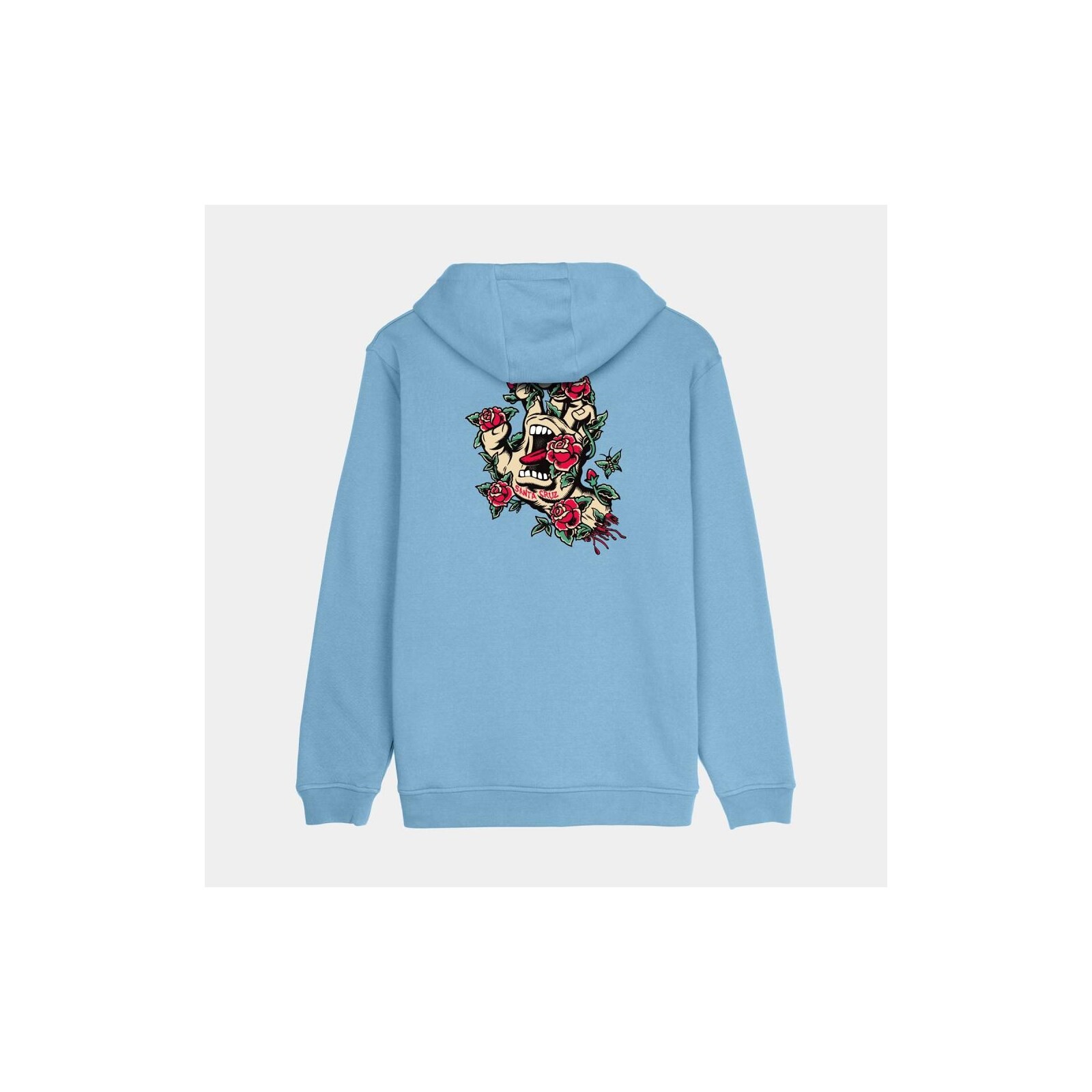mikina SANTA CRUZ - Screaming Rose Flash Hood Pacific Blue (PACIFIC BLUE) velikost: XL