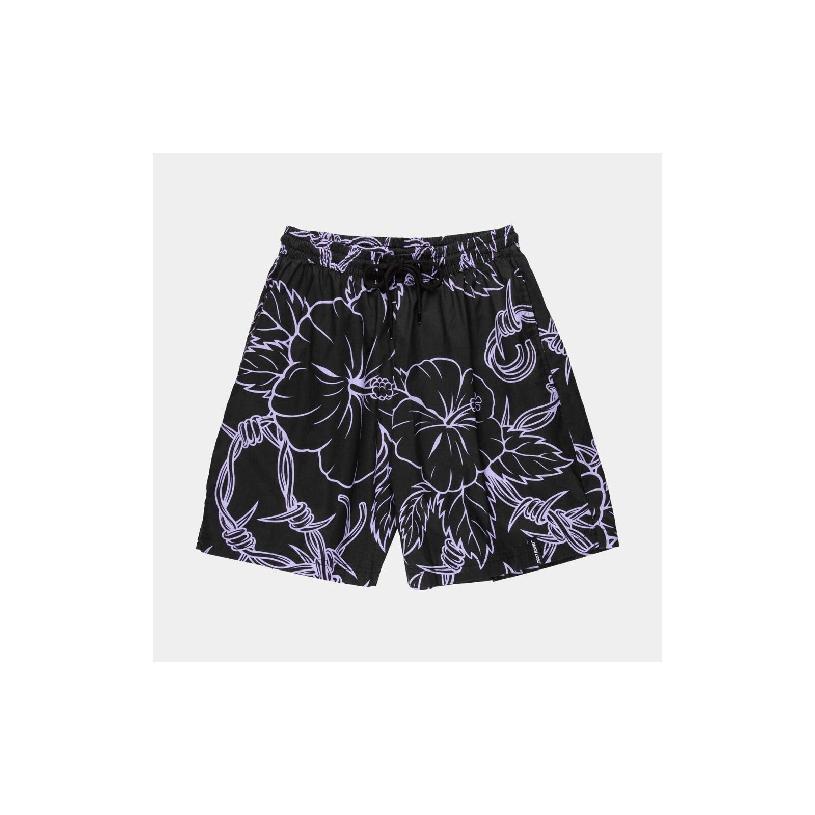 kraťasy SANTA CRUZ - Mono Cabana Shorts Black/Lavender (BLACK/LAVENDER)