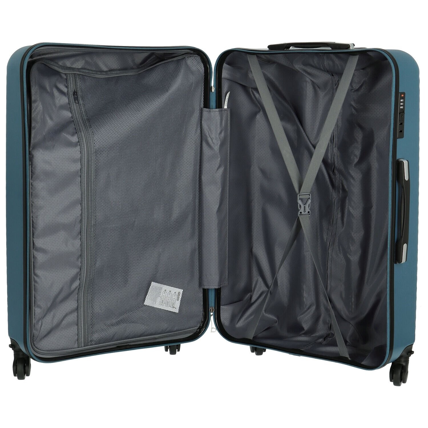 Cestovní plastový kufr Folker velikost M, modrý