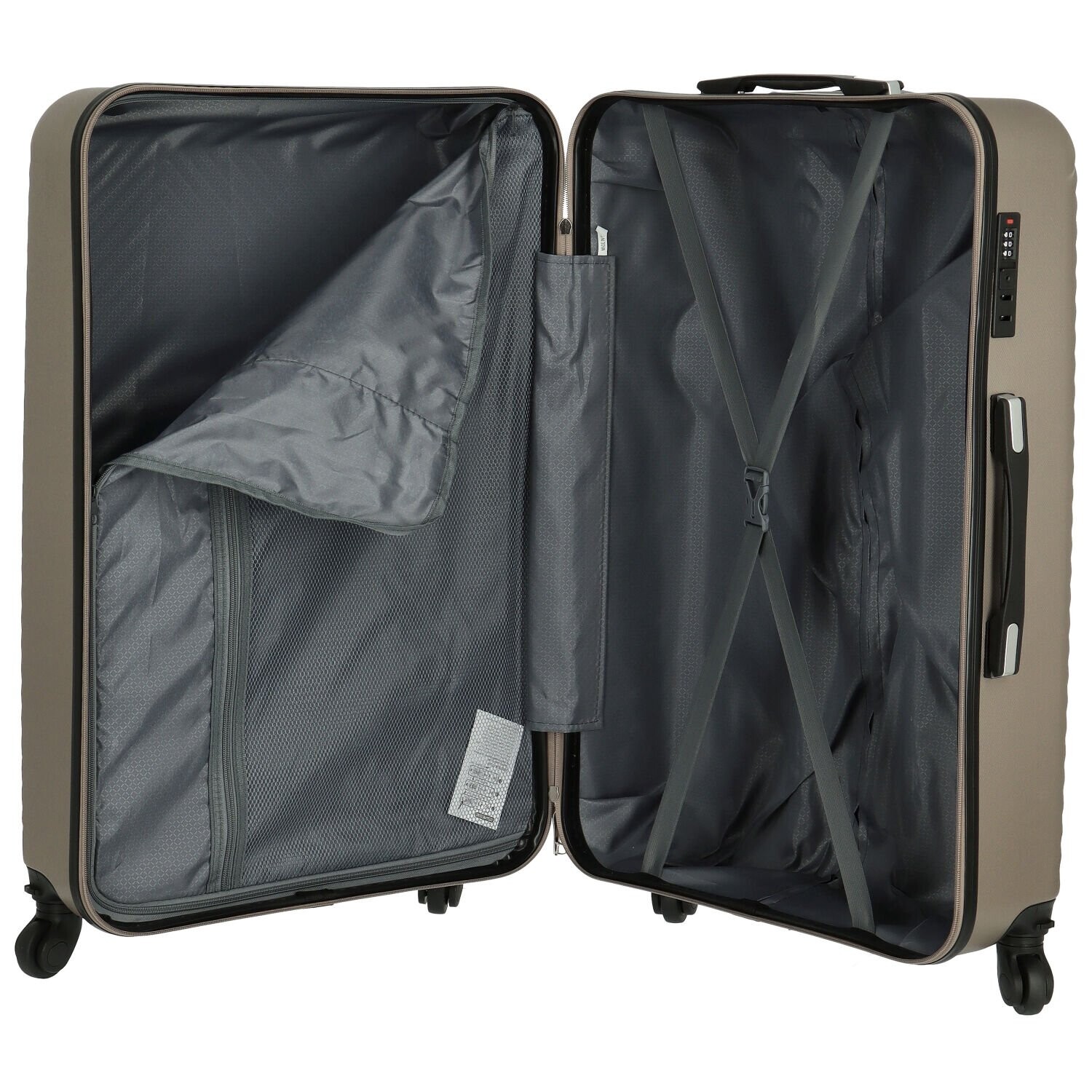 Cestovní plastový kufr Folker velikost M, taupe