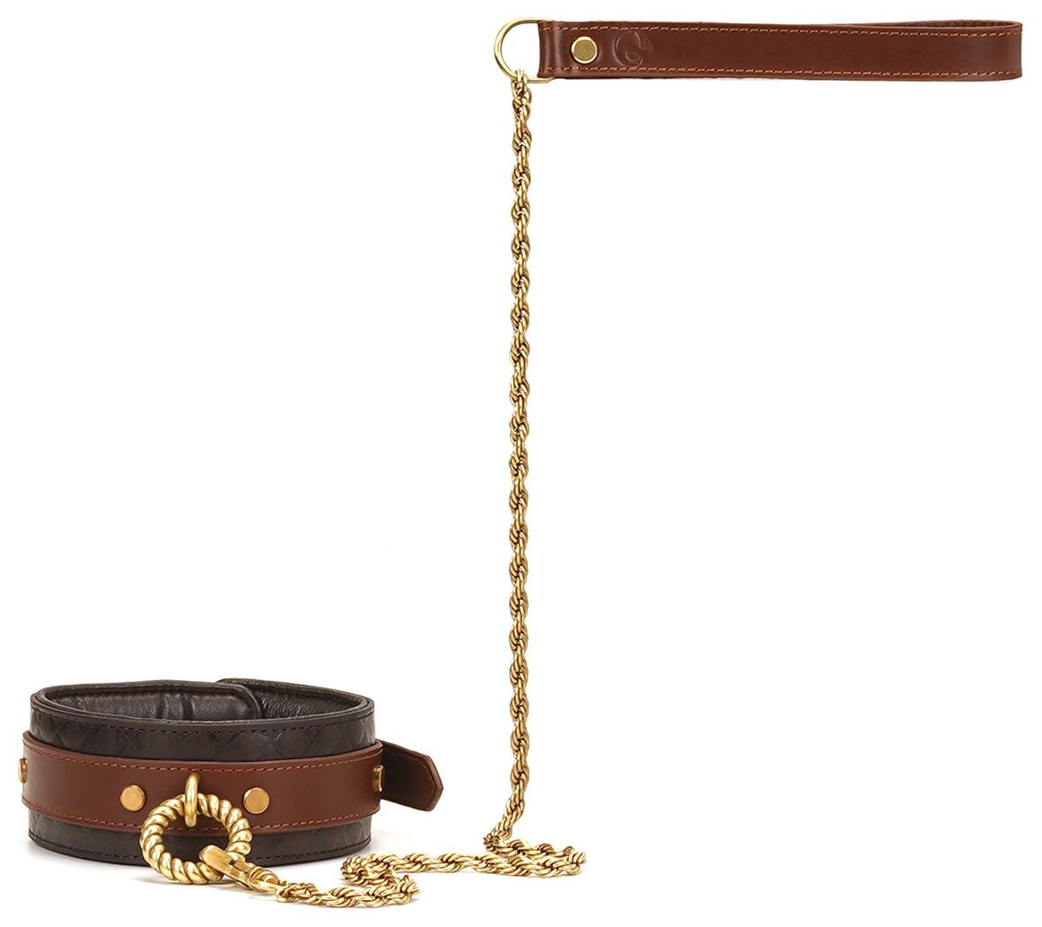 Liebe Seele Kožený obojek s vodítkem The Equestrian - Liebe Seele