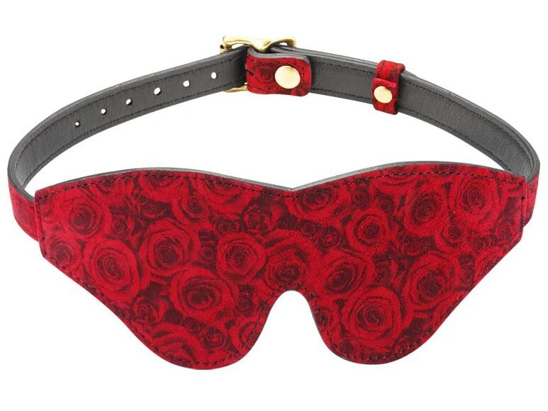 Liebe Seele Kožená maska na oči Red Rosy - Liebe Seele