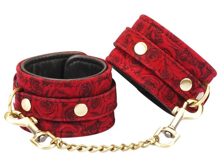 Liebe Seele Kožená pouta na ruce Red Rosy - Liebe Seele