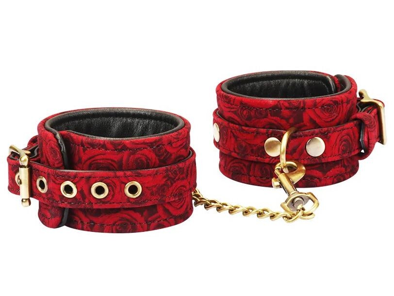 Liebe Seele Kožená pouta na nohy Red Rosy - Liebe Seele