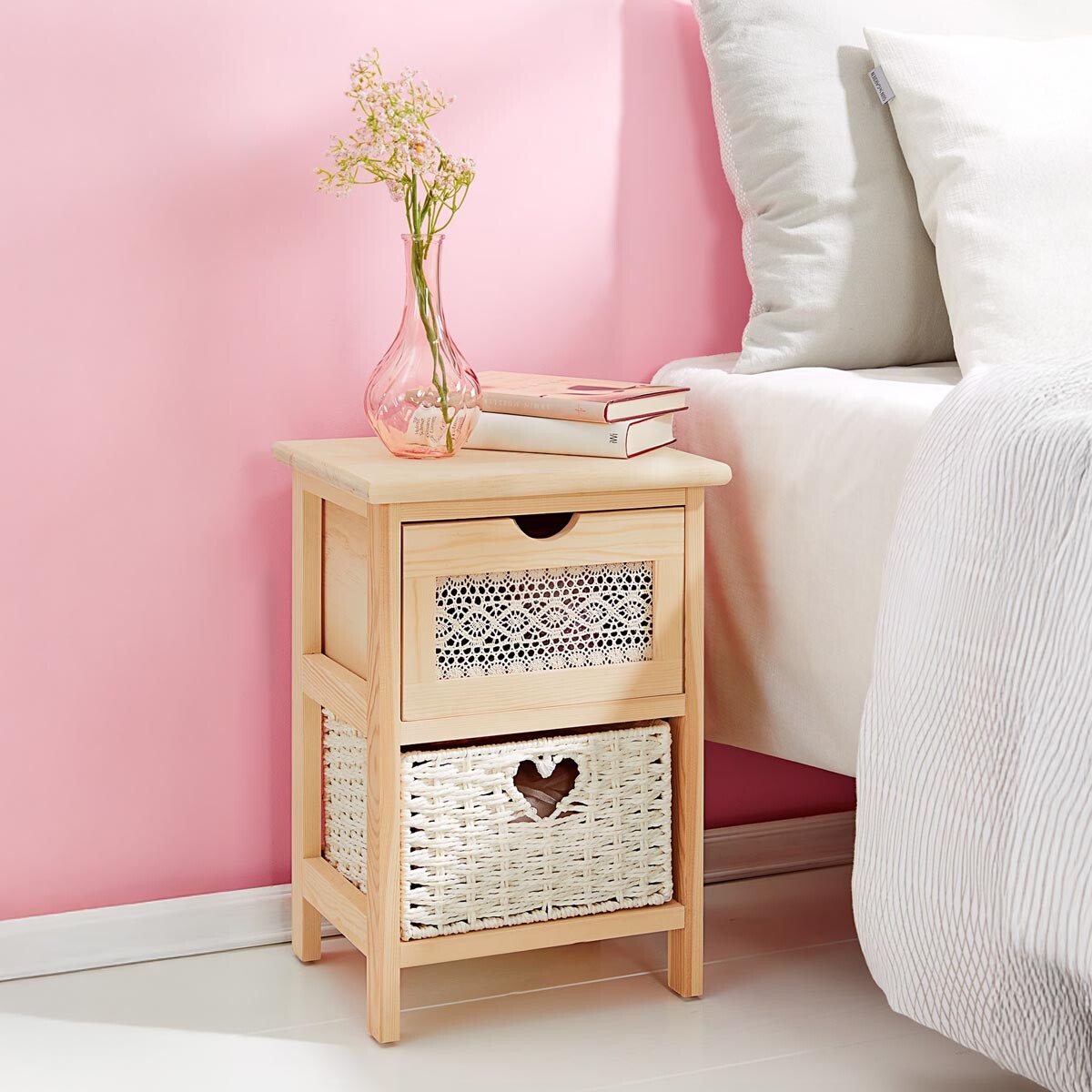 Die moderne Hausfrau Dřevěná komoda Romantik, 30 x 41 x 25 cm