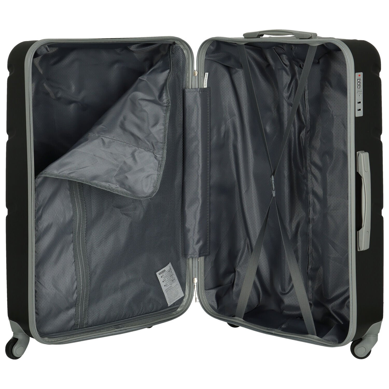 Cestovní plastový kufr Ormi Dakota velikost SADA, černý