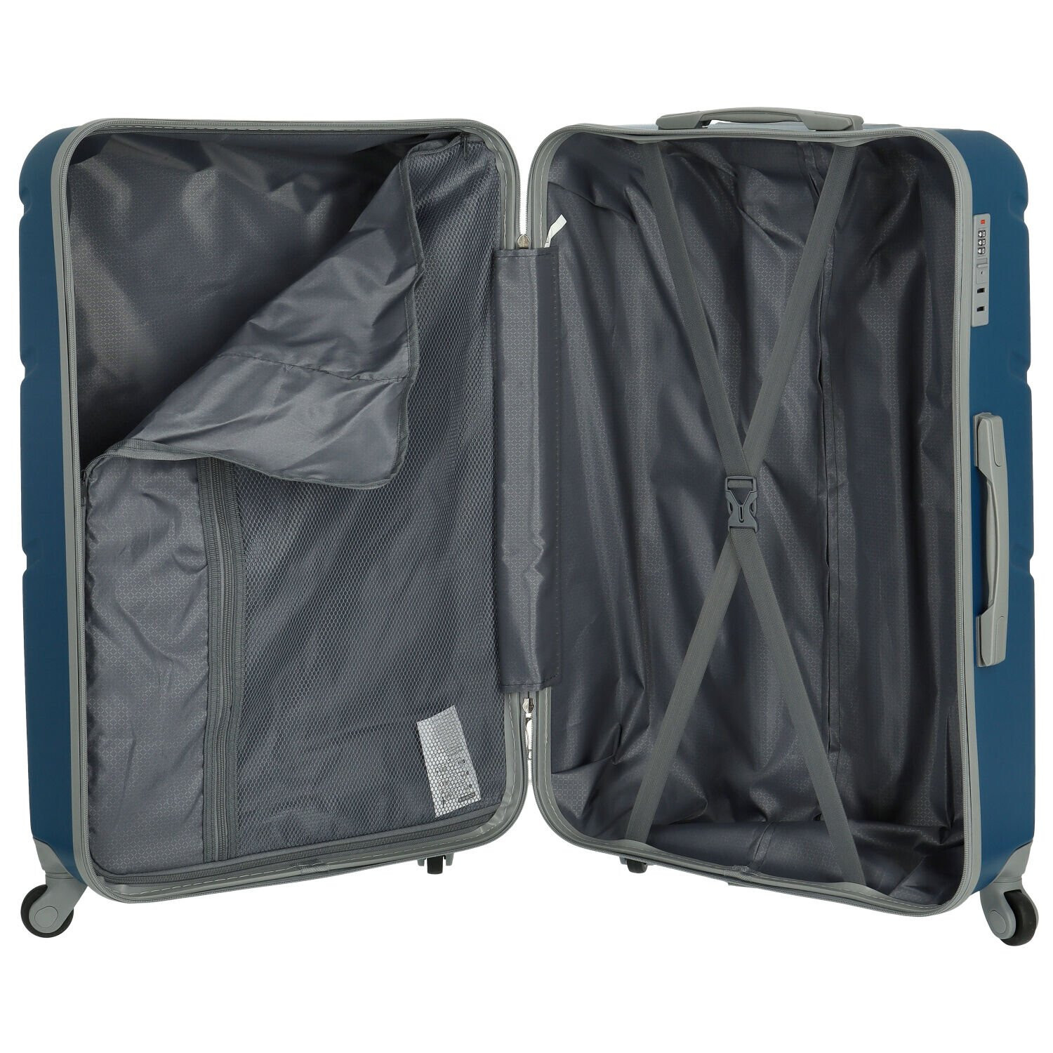 Cestovní plastový kufr Ormi Dakota velikost SADA, modrý