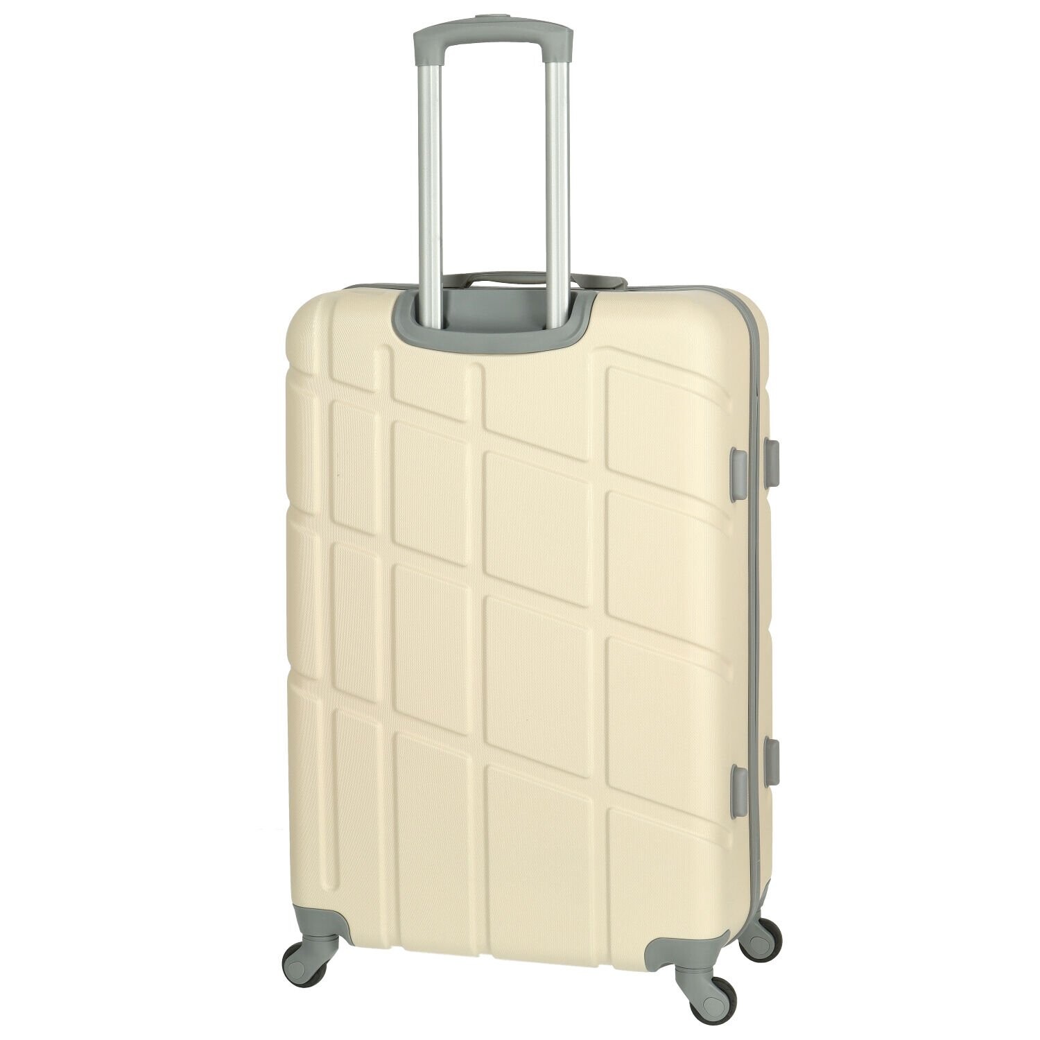 Cestovní plastový kufr Ormi Dakota velikost L, krémový