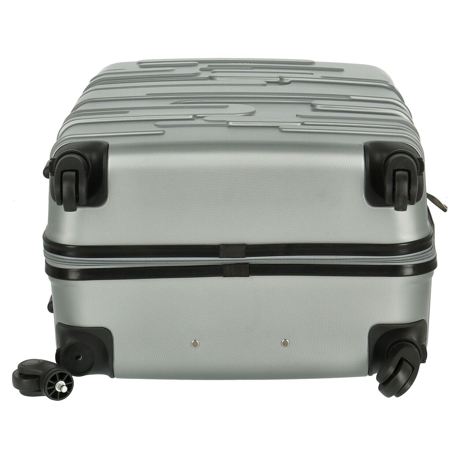 Cestovní plastový kufr Ormi Basil velikost SADA, stříbrný