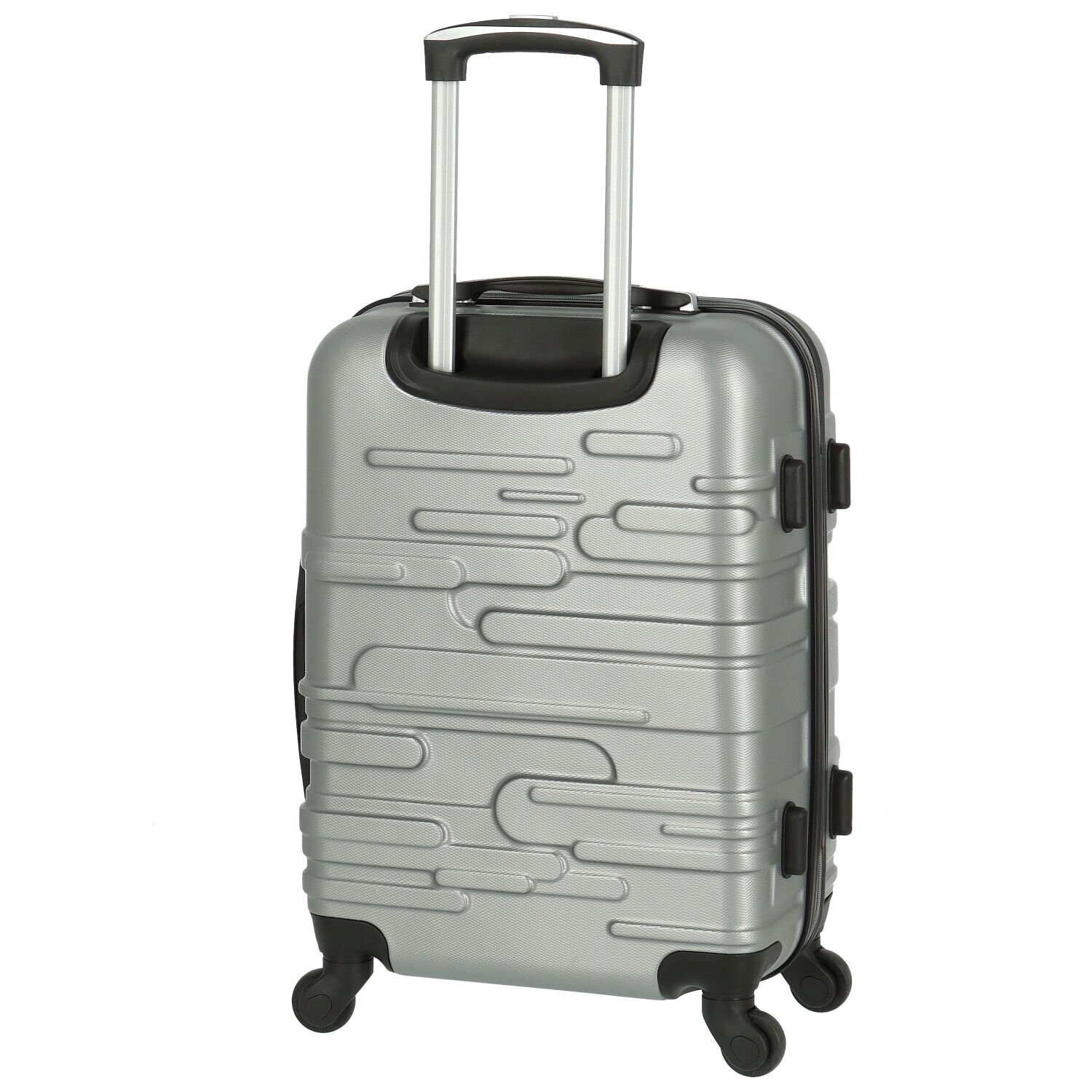 Cestovní plastový kufr Ormi Basil velikost S, stříbrný