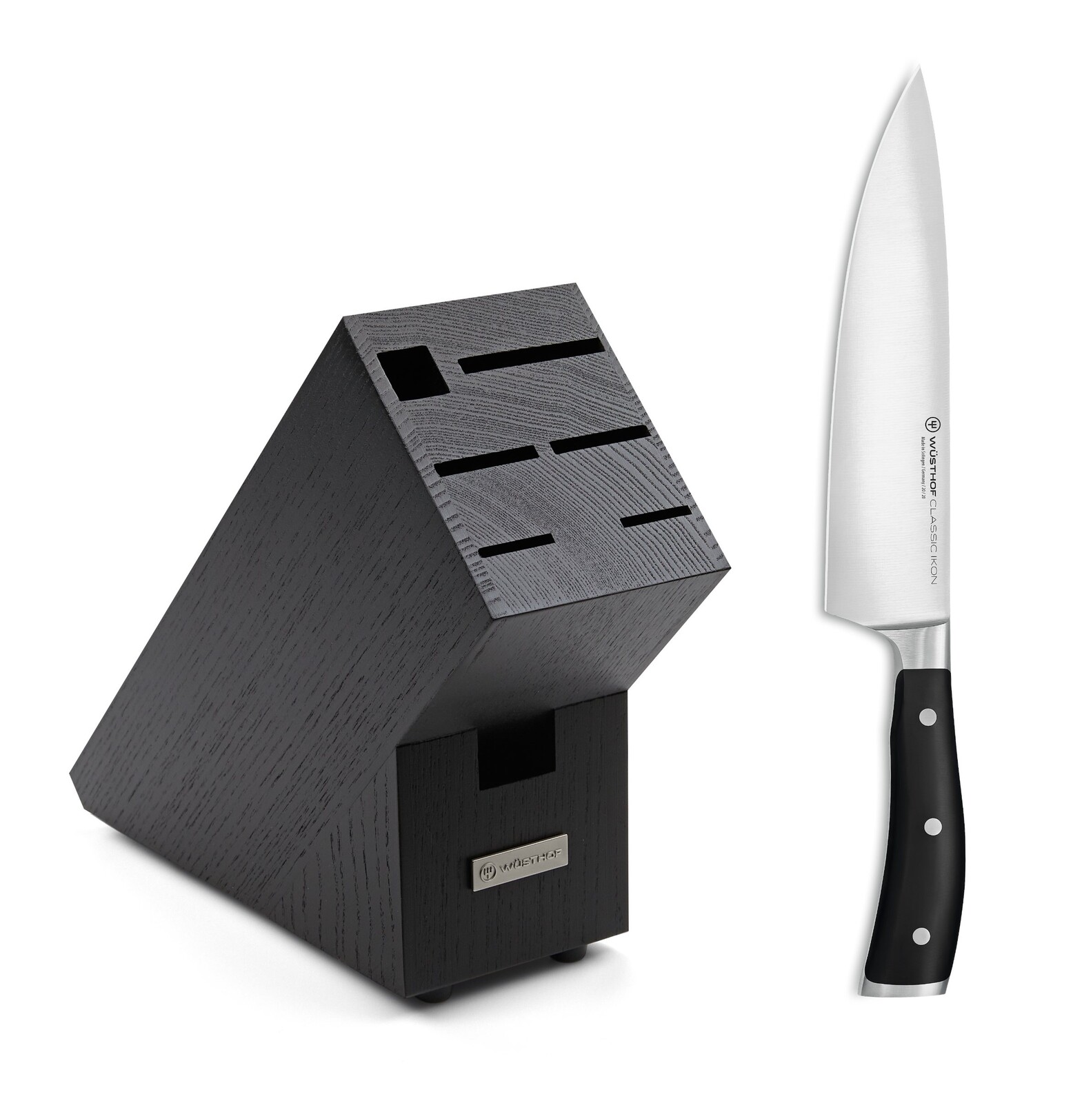 Kuchařský nůž CLASSIC IKON 20 cm, s blokem na nože, černá, Wüsthof