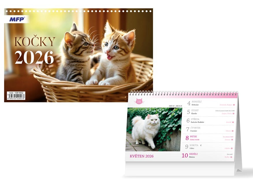MFP 1061652 Kalendář 2026 stolní Kočky