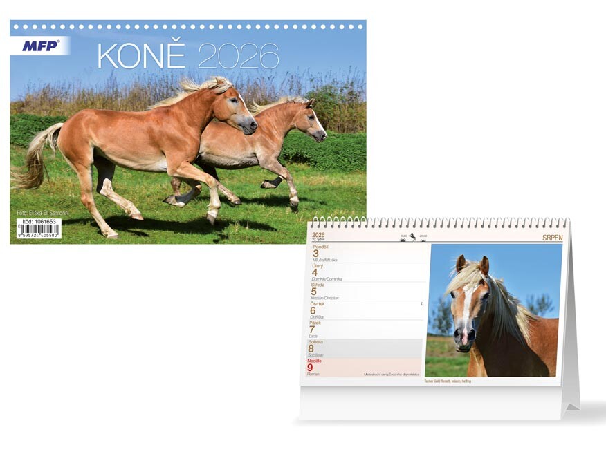 MFP 1061653 Kalendář 2026 stolní Koně