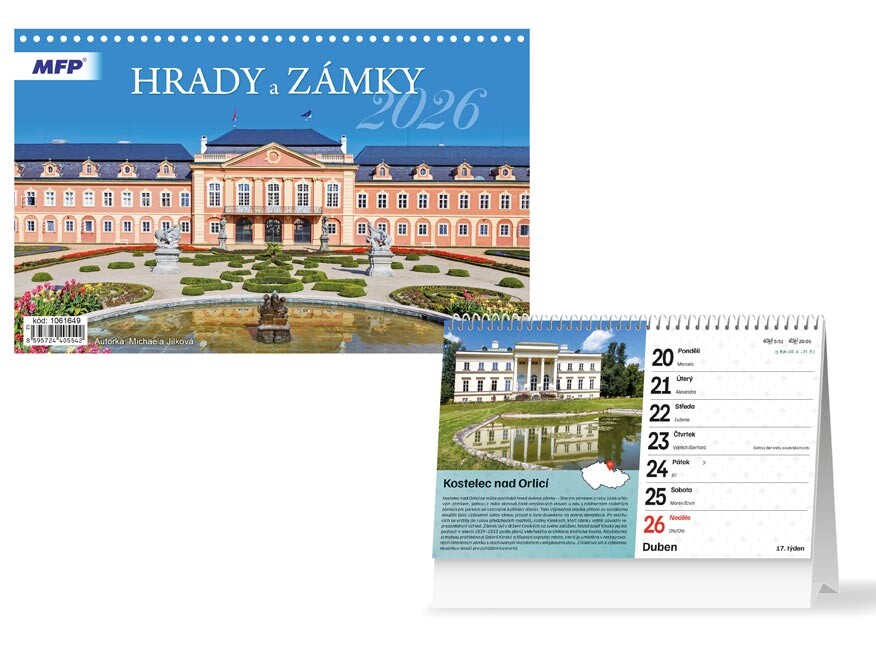 MFP 1061649 Kalendář 2026 stolní Hrady a zámky