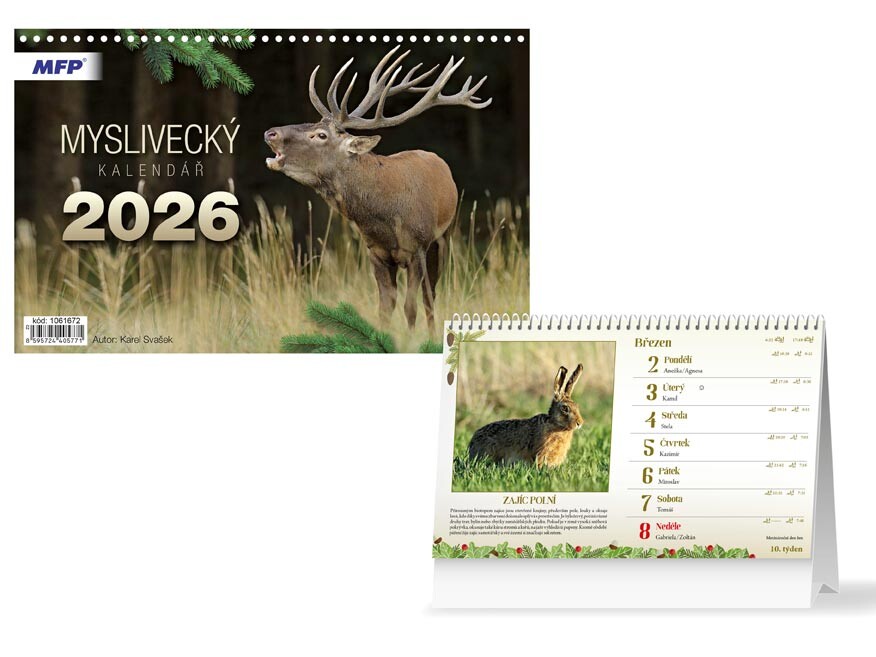 MFP 1061672 Kalendář 2026 stolní Myslivecký