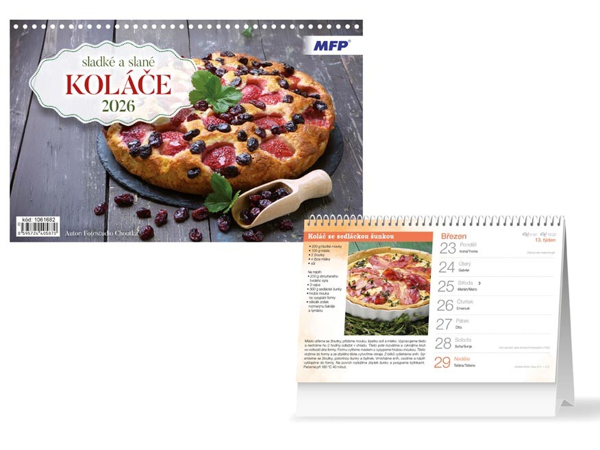 MFP 1061682 Kalendář 2026 stolní Sladké a slané koláče