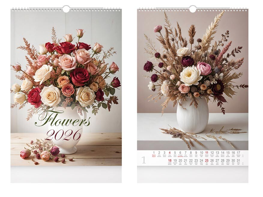 MFP 1061629 Kalendář 2026 nástěnný Flowers