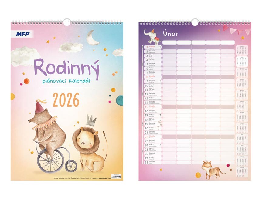 MFP 1061639 Kalendář 2026 nástěnný Rodinný