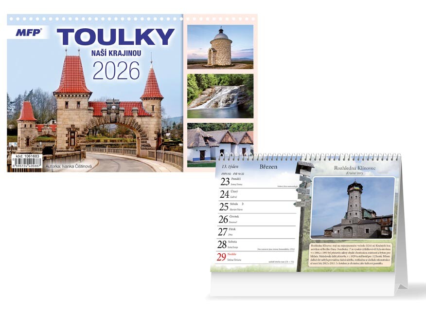 MFP 1061683 Kalendář 2026 stolní Toulky naší krajinou