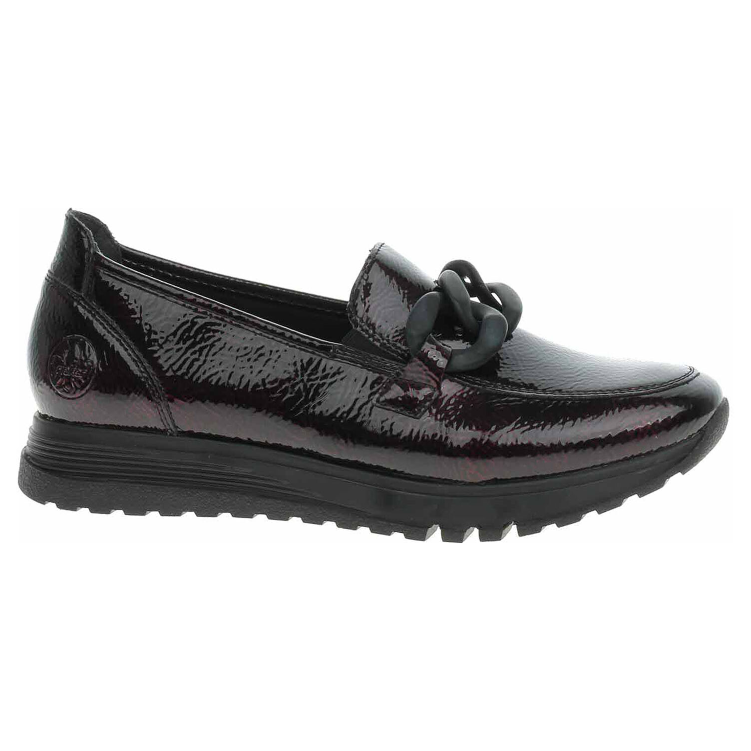 Ecco Dámské mokasiny Rieker 49051-35 bordo-black 23001138