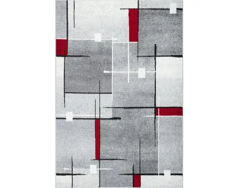 Koberec Thales 80x140 cm, šedo-červený