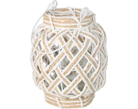 Lucerna 16x20 cm, bílá přírodní