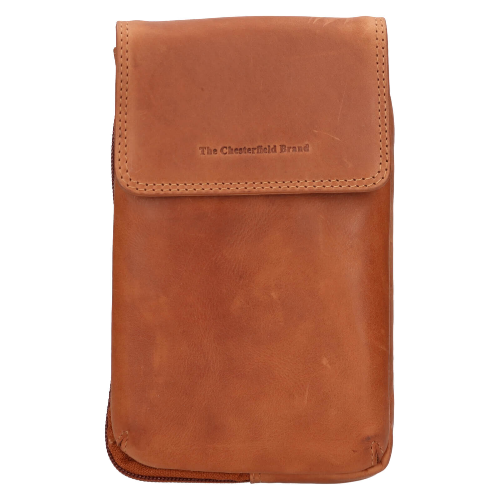 Dámská kožená crossbody kabelka na doklady The Chesterfield Brand Langly - koňak