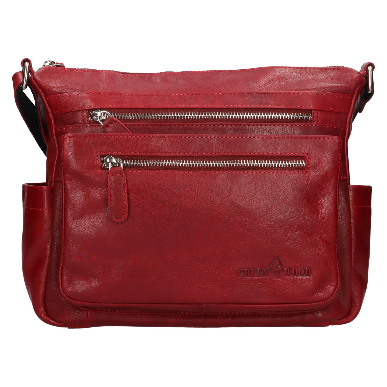 Dámská kožená crossbody kabelka Greenwood Appe - červená