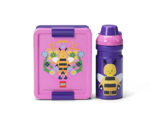 LEGO Bee svačinový set (láhev a box) - fialová