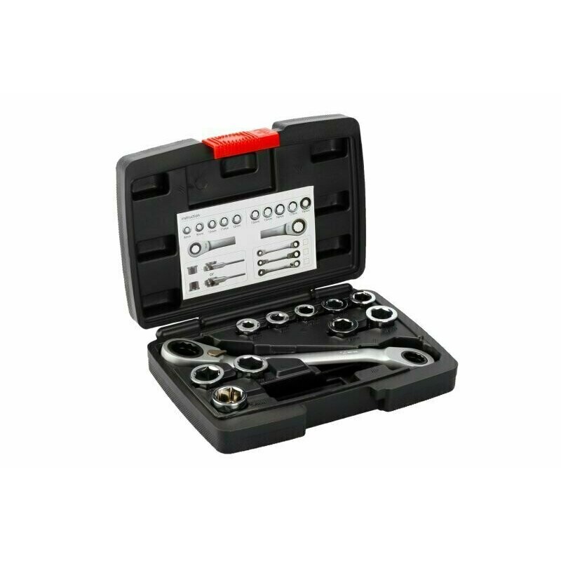 Klíč ráčnový s hlavicemi Festa 8–19 mm